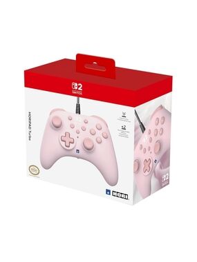 Nintendo Switch 2 Wired Controller Pink Horipad Turbo